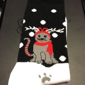 K Bell Christmas Cat socks